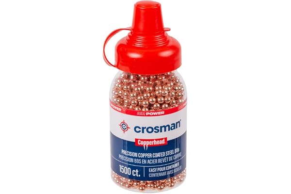Crosman Copperhead 4.5mm Copper Coated BBS in EZ-Pour Bottle for BB Air Pistols and BB Air Rifles