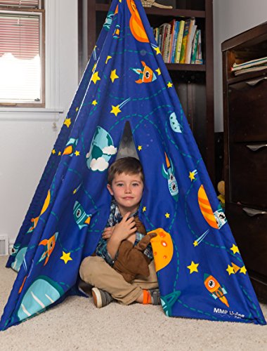 MMP Living Glow in the dark teepee style play tent - 100% cotton canvas - over 5 1/2 feet tall
