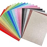 VGOODALL A4 Glitter Craft Paper, 10 Assorted Colors 20 Sheets Sparkle Cardstock 