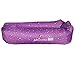 Inflatable Lounger Lazy Sofa Bed, Portable Air Beds Sleeping Sofa Couch for Outdoor Travelling, Camping, Beach (purple water droplet)