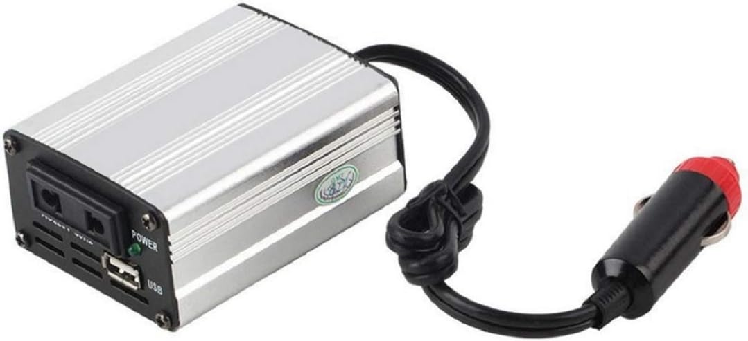 Car Power Inverter (UK Plug 700W) Silver Power Inverter Adapter Car Converter 12V to 110V/220V Input Car Power Converter Vehicle (17) (12V to 110V)