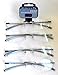(4 PACK + BONUS) Foster Grant / Magnivision +3.00 ALUMINEYES Reading Glasses - Rimless Lens with Lightweight Gunmetal Arms & Spring Hinges + FREE BONUS MICRO-SUEDE CLEANING CLOTH