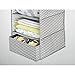 mDesign Soft Fabric Over Closet Rod Hanging Storage Organizer with 6 Shelves for Child/Kids Room or Nursery - Chevron Zig-Zag Print - Gray/Cream