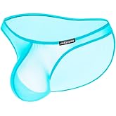 Gogobear Men's Briefs Ultra-thin Transparent Bulge Pouch Underwear Sexy Low Rise Breathable Panties