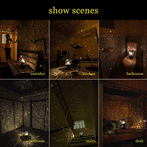 Starry Night Light, Star Light Rotating Projector, Sleeping Aid Relaxing Mood Light with 5 Lighting for Baby Nursery Bedroom Living Adult - Thumbnail 4