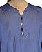 Moroccan Men Caftan Handmade Gandoura Cotton Blend Delicate Soft Comfortable Blue Denim