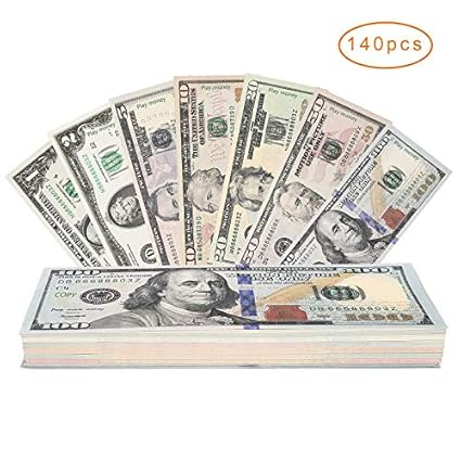 Amazon Com Ruvince Fake Money Prop Money Dollar 3 760 Fake Dollar - amazon com ruvince fake money prop money dollar 3 760 fake dollar bills play money usd cinema props prop stack toys games