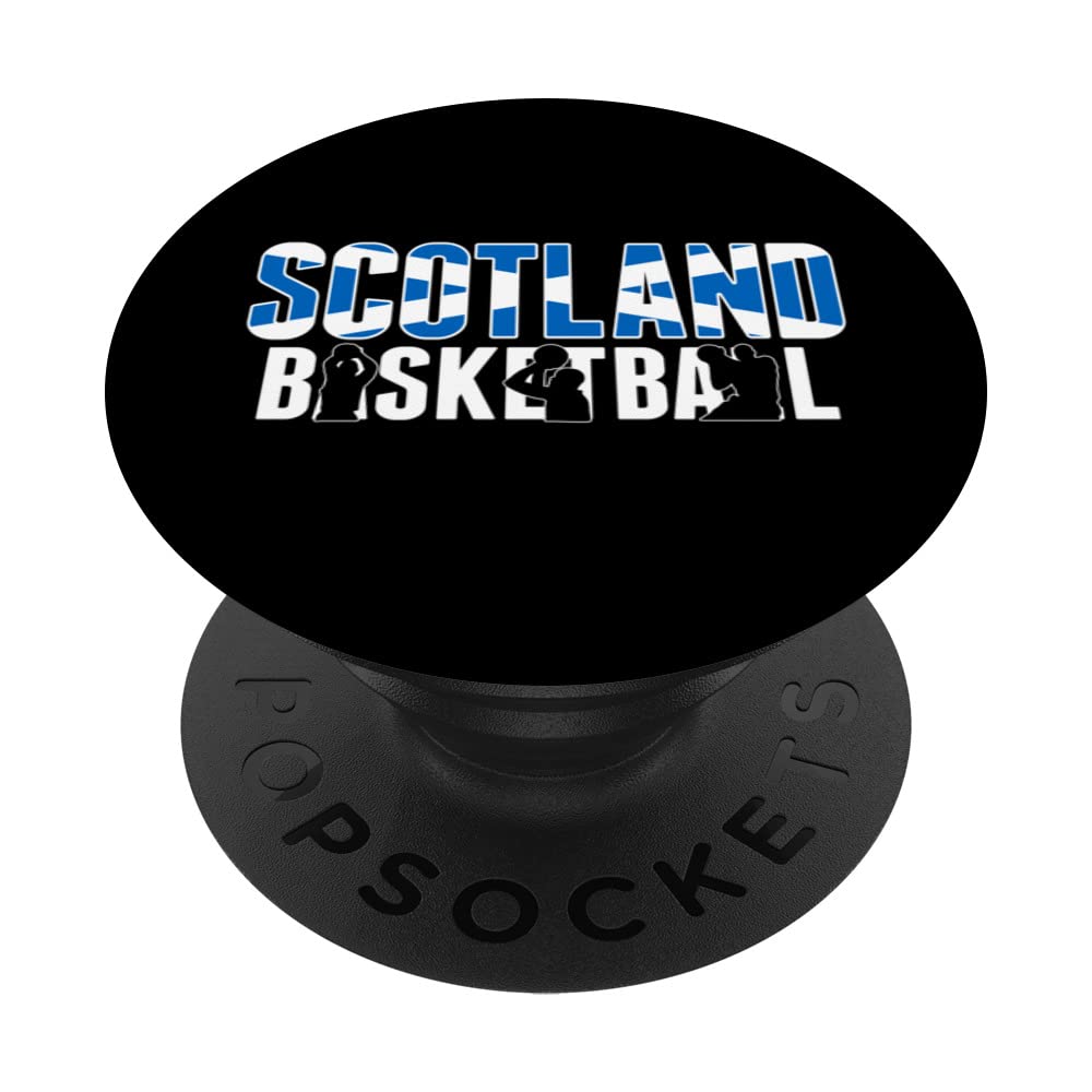 Proud Scotland Basketball Fans Jersey - Scottish Flag Baller PopSockets Swappable PopGrip
