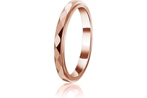 Nanafast 3mm Titanium Steel Anxiety Rings for Women Men Multi-faceted Wedding Band Fidget Rings for Anxiety for Women Rhombus Spinner Ring for Stress Relief Comfort Fit for Engagement