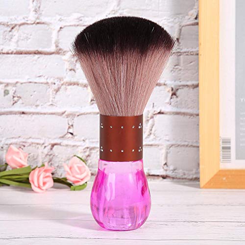 Hair Sweep, Portable Soft Barber Neck Face Duster Brush Hair Dust Cleaning Sweeping Brush(Pink)