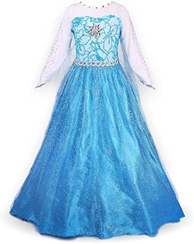 Nethaniah Snow Party Dress Queen Costume Princess Cosplay Dress Up