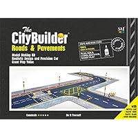 The CityBuilder Roads & PAVEMENTS Cardboard Model Layout Kit - O Scale Model Railroad Accessories