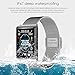 RZATU Smart Watch for Android Phones Fitness Tracker with Heart Rate Monitor Blood Pressure Sleep Waterproof Smartwatch Steel Activity Tracker with Color Screen Compatible for iOS Black