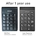 UPWADE Wireless Numeric Keypad, 2.4G 18-Key USB Financial Numpad for Laptop Tablet Desktop PC Computer