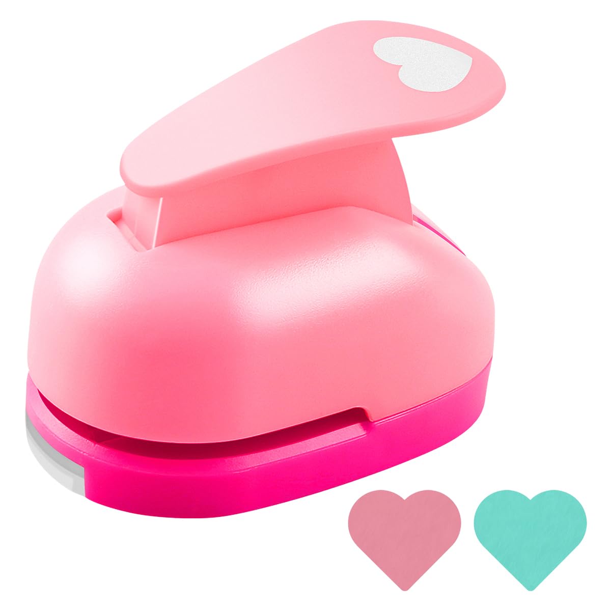 Heart-shaped Paper Punch by Jagowa for DIY Crafts - Scrapbooking, Photos, Greeting Cards; Homemade Heart Pattern Design - Includes 1 Punch (Random Color)
