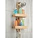 mDesign Bathroom Shower Caddy for Shampoo, Conditioner, Soap - Natural Bamboo