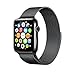 Apple Watch Band , Swees 42mm Milanese Loop Stainless Steel Bracelet Strap Replacement Wrist Band with Unique Magnet Lock for Apple Watch Series 2 (2016) / Series 1, No Buckle Needed, Black