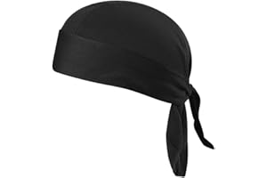 EVD-X Do Rag Cycling Motorcycle Hat, Durag, Sports Headband Pirate Cap Bandana for Helmet, Bike, UV Protection
