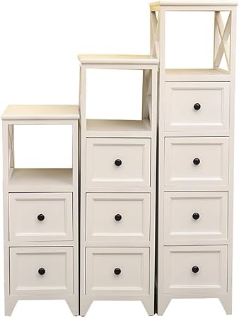 WiaLx Ahorro De Espacio Reduzca Cabina De Almacenaje De Madera Sólida