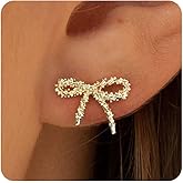VRIUA Bow Earrings for Women 14K Gold/Silver Plated Bow Earrings Dainty Jewelry Gift for Her