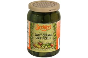 SECHLERS Sechler's Candied Sweet Orange Strip Pickles, 16 Ounce (Pack of 6)