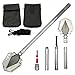 KEJIH 30-38 Inch Length Foldable and Heavy Duty Military Shovel and Pickax with Tactical Waist Pack for Camping Hiking