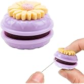 WSDMAVIS 1Pcs Hamburger Shape Needle Sharpener PP Material Macaron Colors Pin Sharpener Compact Efficient for Sewing Embroidery DIY Crafts