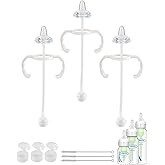 joyfeed Sippy Straw Cup Conversion Kit for Dr Browns Narrow and Narrow Glass Baby Bottles, Weighted Sippy Replacement Kit with Soft Sippy Top and Handle,6m+,Set of 3