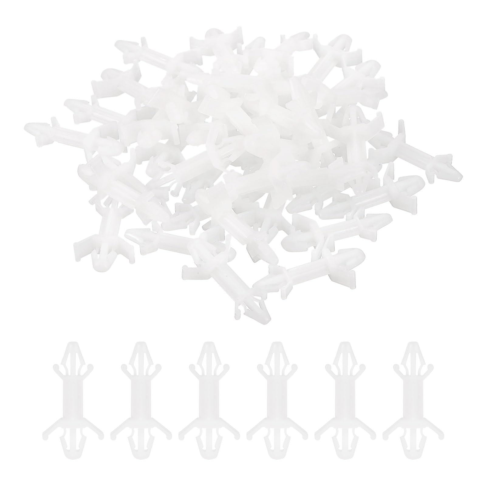 PATIKIL 120PCS PCB Board Isolation Column, Nylon Reverse Locking Circuit Board Clips Standoff Double Head Insulation Bracket Support Height 12.9mm /0.51"