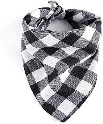 Dog Bandanas, Axchongery Pet Washable Triangle Plaid Bibs Scarfs Puppy Kerchief for Dogs and Cats