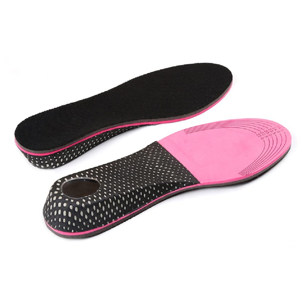 Height Increase Insole for Women Full Length Heel Lift Inserts for Height Increase or Balance the Height of Both, Black, UK women 2.5-7 (9.84 inch)
