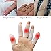 PLYFUNS Jrery Finger Sleeves Protector Thumb Protection 5 Pairs - Silicone Gel Soft Finger Splint Support for Arthritis Basketball Trigger Finger Corn Blister Pain Relief