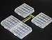 Lontenrea 12 PCS Transparent AA/AAA Battery Storage Case Box Holder