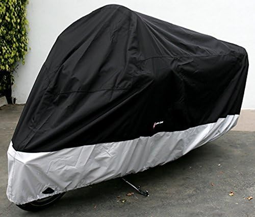 XYZCTEM Motorcycle Cover - All Season Waterproof Outdoor Protection - Precision Fit for 100 inch Tour Bikes, Choppers and Cruisers - Protect Against Dust, Debris, Rain and Weather(M-XXXXL) (XXXXL)