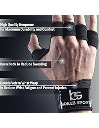 Guantes de levantamiento de peso mejorados con inserciones especiales para un agarre más fuerte, muñequeras integradas, protección completa de la palma, ideal para dominadas, entrenamiento cruzado, fitness y levantamiento de potencia, para hombres y mujer