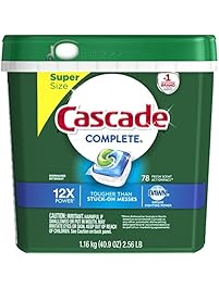 Cascade Complete ActionPacs Dishwasher Detergent, Fresh Scent, 78 Count