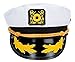 Wall2Wall Captain's Yacht Sailors Hat Snapback Adjustable Sea Cap NAVY Costume Accessory (2 Pcs. Set)