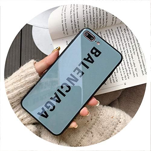 Luxury France Paris Brand Hard Soft Edge Glass Phone case for iPhone X XS Max XR 8 7 6 6S Plus Fashion BALENCI Sports Cover,3,for iPhone XR