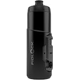 FIDLOCK Twist Single Bottle 800ml/27oz, Bottle &amp; Twist Connector, Black | Bottle with magnetic TWIST connector, polyethylene body, silicone cap, leak-proof valve; best for training/commutes