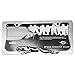 2 Piece All Chrome Jaguar Metal Standard Size License Plate Frame Universal