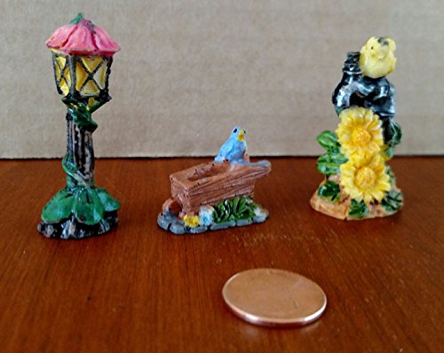gb Miniature Fairy/Gnome Garden Accessories - Gnomes, House Bridge, 14 Pieces In All
