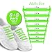 DIAGONAL ONE Green Elastic No Tie Shoe Laces for Adults Sneakers & Kids Sneakers fits Mens, Womens & Unisex Rubber Shoes, Tieless Shoelaces for Easy Slip On Sneakers, Set of Shoe Laces for Sneakers