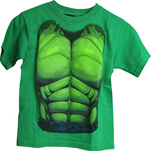 Marvel The Incredible Hulk Full Chest Textured Feel Costume Youth Boy's T-Shirt