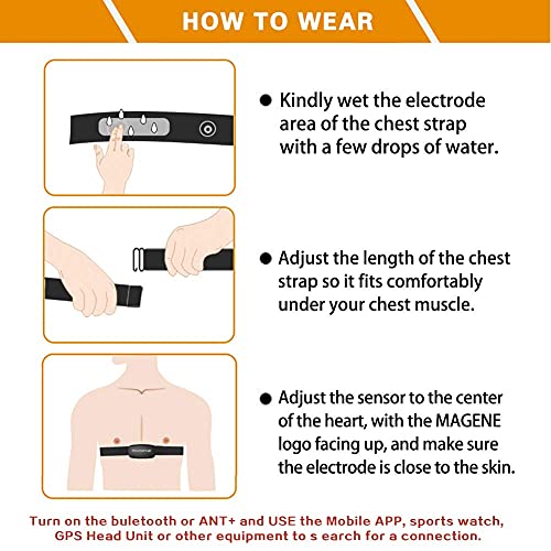 Magene Chest Strap Heart Rate Monitor ANT+ and Bluetooth 4.0
