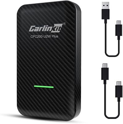 Adaptador sem fio carlinkit 3.0 carplay compatível com audi/porsche/volvo/mercedes/vw/kia/hyundai, configuração de dois fios