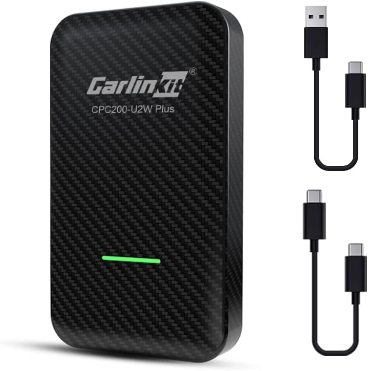 Adaptador sem fio carlinkit 3.0 carplay compatível com audi/porsche/volvo/mercedes/vw/kia/hyundai, configuração de dois fios