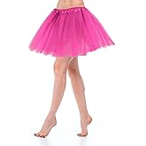 Tutu for Women Adults-3 Layered Tutus Skirts-Ballet Dance Tulle Skirt Neon Tutu 80s Outfit for Halloween Carnival Party