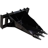 Mytee Products 46" Deep Stump Bucket Tree Scoop Digger with H&amp;L 230 Series Teeth and Pins for Ripping Roots, Digging, Uprooting Stumps, Land Clearing, and Handling Large Debris.