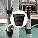 Pelopy Umbrella Cone Fits Umbrella Pole Diameter 1.5 Inch/ 38 mm, for Patio Table Hole Opening or Parasol Base Stand 1.94 to 2.7 Inch (2, Black)