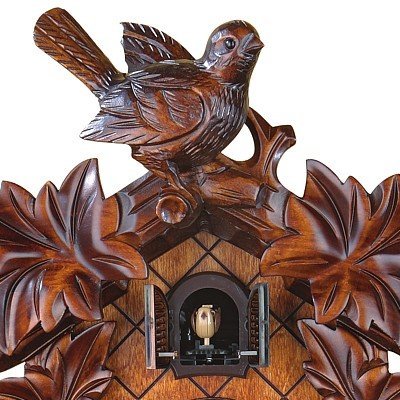 Trenkle Quartz Cuckoo Clock 6 Leaves, 3 Birds, nest TU 362 Q